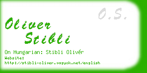oliver stibli business card